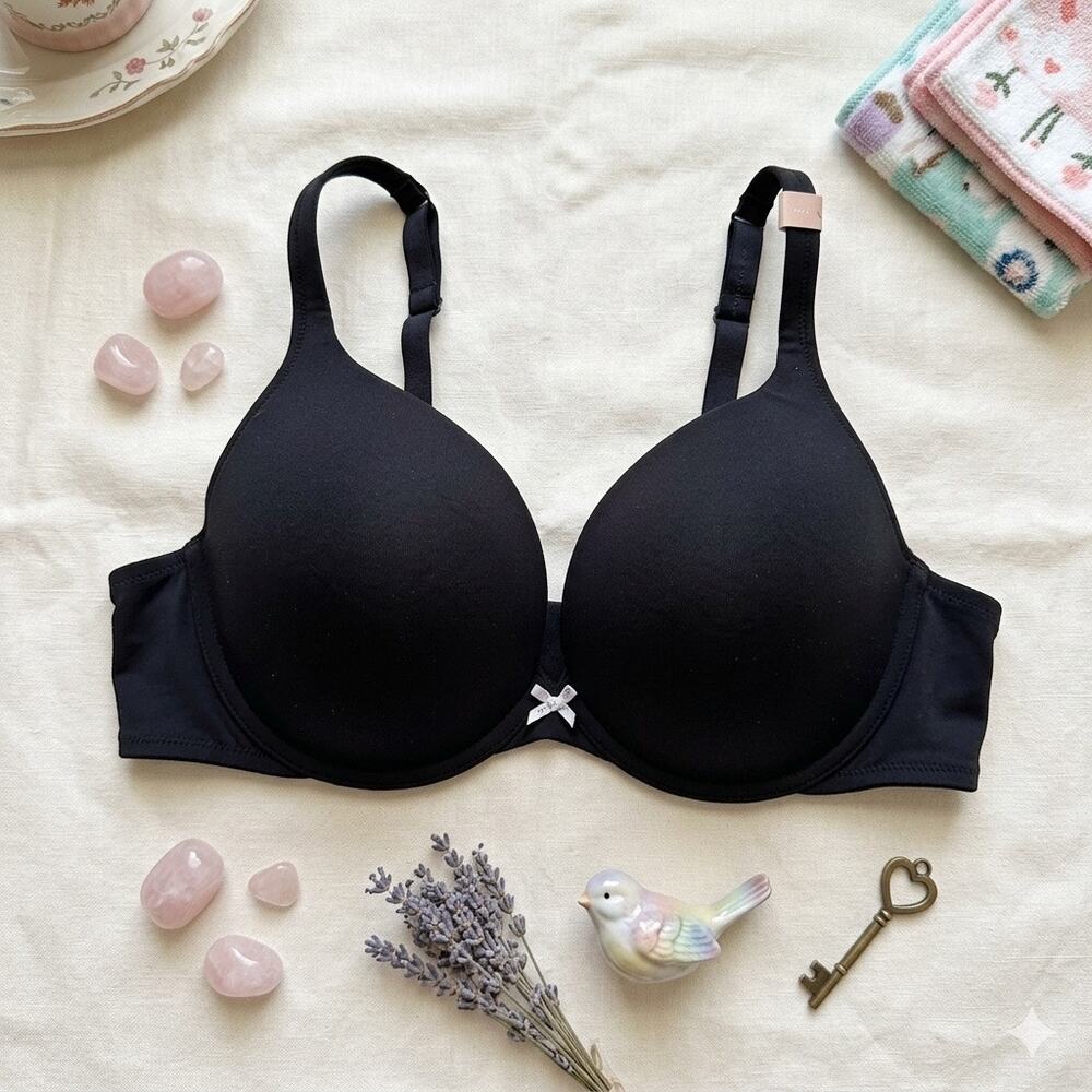 NWT Cacique Black Full Coverage Underwire Bra - Size 44C (Minor Defect)